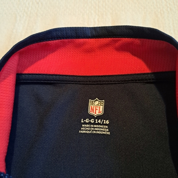 New England Patriots boys size Large or 14/16 1/4 zip up shirt, NWT - Picture 2 of 4